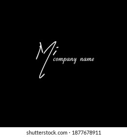 MI Initial Isolated logo for identity