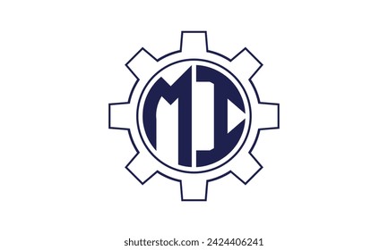 MI initial letter mechanical circle logo design vector template. industrial, engineering, servicing, word mark, letter mark, monogram, construction, business, company, corporate, commercial, geometric