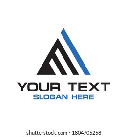 mi initial logo triangle design perfect for company logo