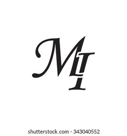 MI initial monogram logo