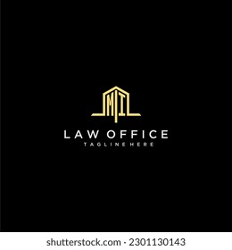 MI initial monogram logo for law office with home office design image