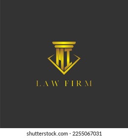 MI initial monogram logo for lawfirm with creative polygon design