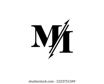 MI initials logo sliced