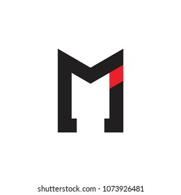 MI letter logo design vector