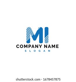 MI Letter Logo Design. MI letter logo Vector Illustration - Vector