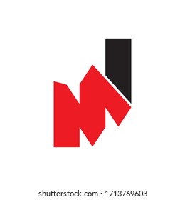 MI letter logo design vector