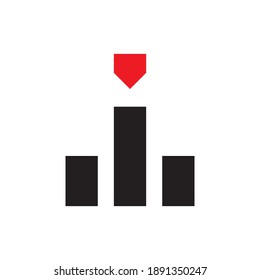 MI letter logo design vector
