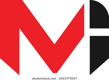 MI letter Logo design Vector Template