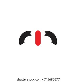 MI letter logo design vector