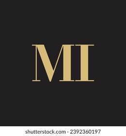 MI Letter Logo, Monogram, M and I Monogram, Design, MI Initials Letter,

