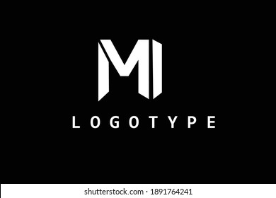 MI letter original monogram logo design