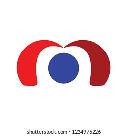 mi letter vector logo