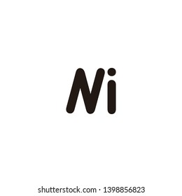 mi letter vector logo design