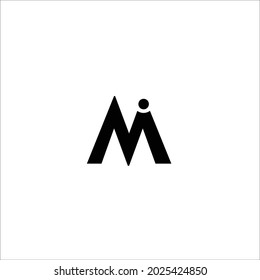 mi letter vector logo design company