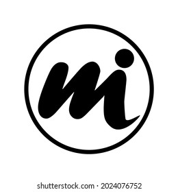 mi letter vector logo initial. mountain vector logo initial