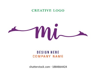 MI lettering logo is simple, easy to understand and authoritative
