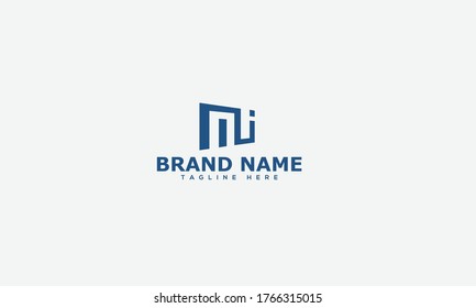 MI Logo Design Template Vector