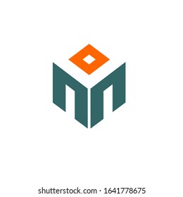 MI logo design vector sign template
