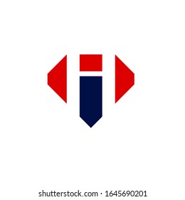 mi logo design vector sign template