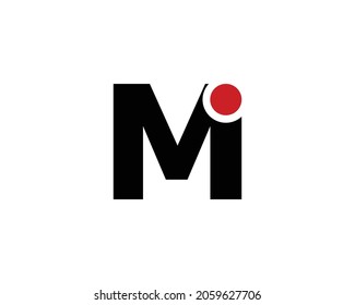 MI logo design vector template