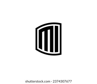 MI logo design vector template