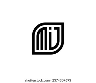 MI logo design vector template