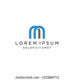 MI Logo or IM Logo Monogram Icon Vector Symbol Template