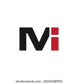 MI logo. M I design. White MI letter. MI, M I letter logo design. Initial letter MI linked circle uppercase monogram logo. M I letter logo vector design. 