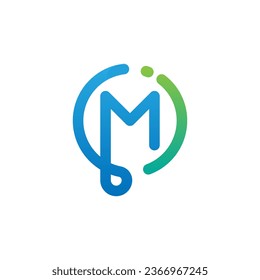 Mi Logo, Mi Monogram, Initial Mi Logo, Letter Mi Logo, Icon, Vector