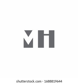 MI Logo monogram with negative space style design template isolated on white background