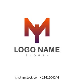 MI Logo Template, Letter M And Letter I Logo