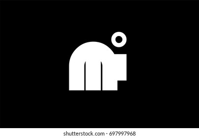 MI M I letter logo combination alphabet vector creative company icon design template modern  black white bold