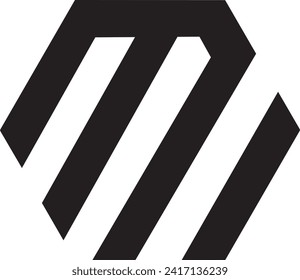 MI Polygon logo design, vector file logo, icon, 