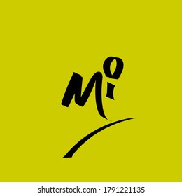 Mi Signature initial logo template vector