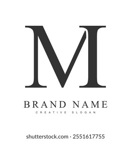 MI trendy logotype template. Initial letter m and i classic font style. Creative logo for company name or identity. Vector illustration.