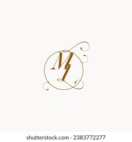 MI uniquely wedding logo symbol of your marriage and you can use it on your wedding stationary