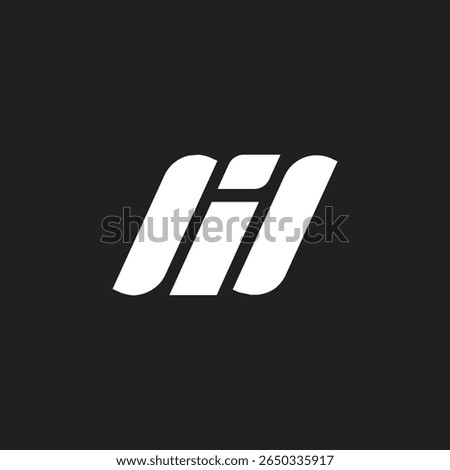 MI vector letter logo design.