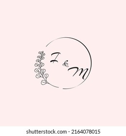 MI wedding logo letters in high quality professional design that will print well across any print media