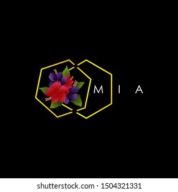 MIA Flower. Luxury Logo Design Ready to Use