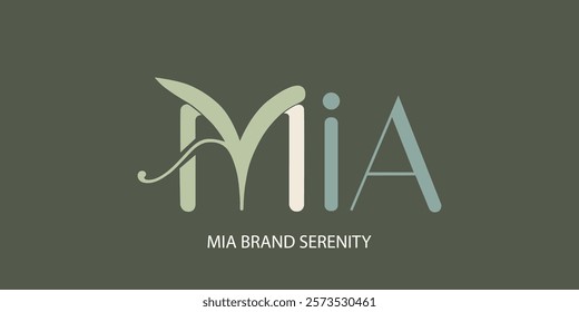 "MIA" logo font featuring a modern luxury design with sleek and elegant typography. Perfect for corporate identity, branding, weddings, and vintage retro logos.