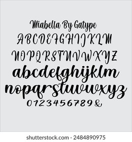 Miabella is a one-of-a-kind script with classic touch and very readable at glance. Really perfect for you who needs a typeface for especially logotype, apparel, invitation, branding, packaging.