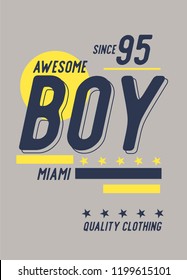 miami awesome boy,t-shirt design