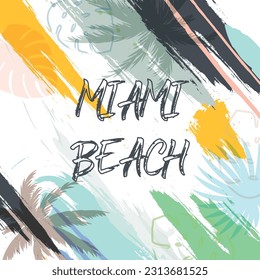 Miami Beach ein T-Shirt-Design auf dem Rücken