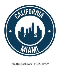 miami beach california seal