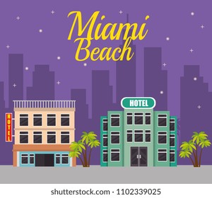 miami beach cityscape scene