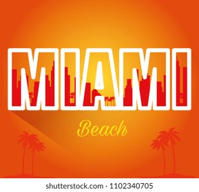 miami beach cityscape scene