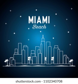 miami beach cityscape scene