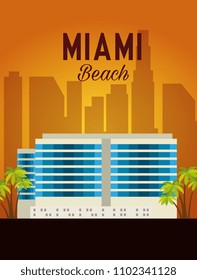 miami beach cityscape scene