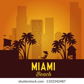 miami beach cityscape scene