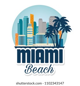 miami beach cityscape scene